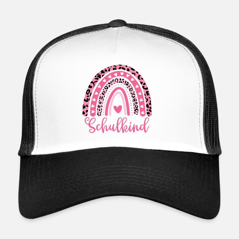 Schulkind Einschulung Schulanfang Mädchen - Trucker Cap - Weiß/Schwarz
