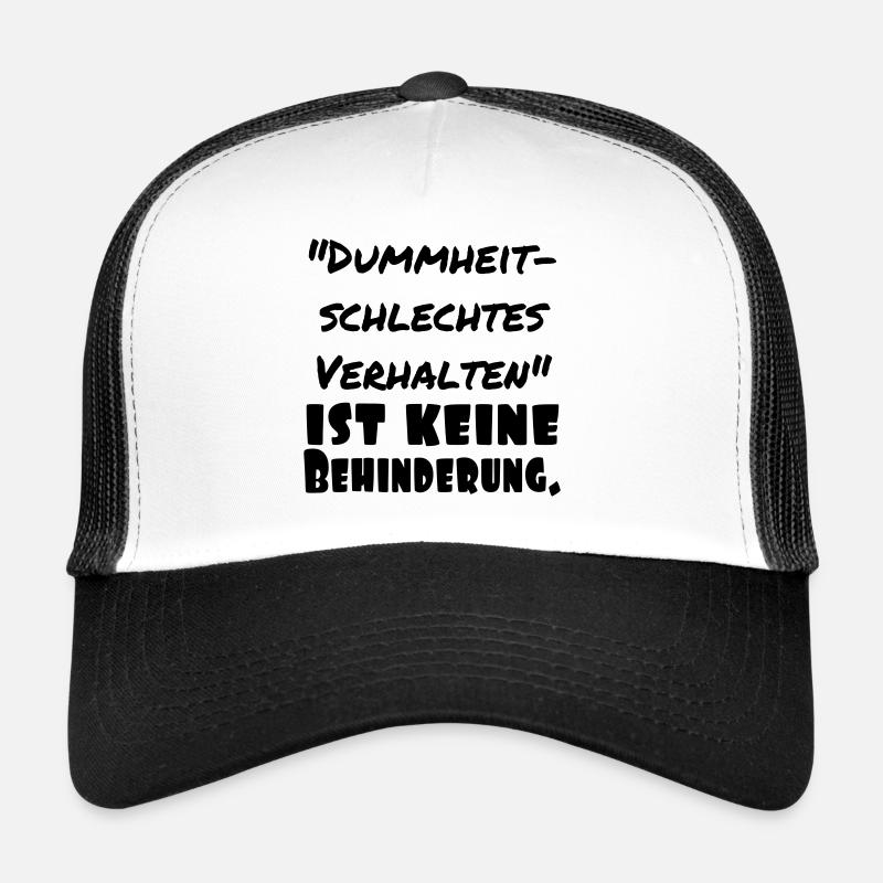 schlechtes verhalten - Trucker Cap - Weiß/Schwarz