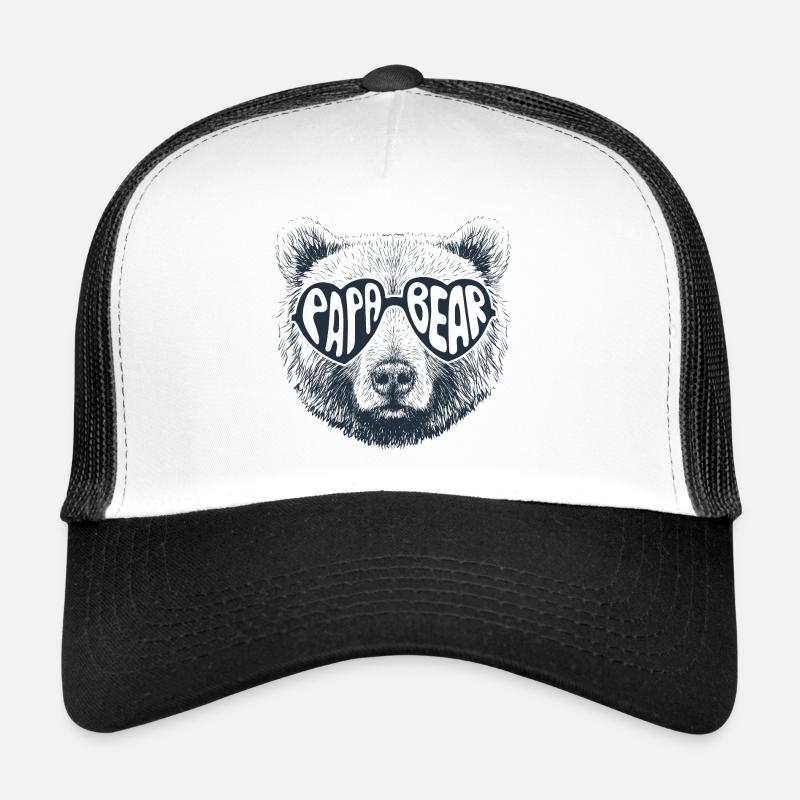 Bär papa - Trucker Cap - Weiß/Schwarz