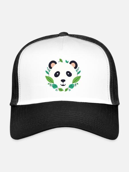 Panda Peace - Trucker Cap - white/black - Front