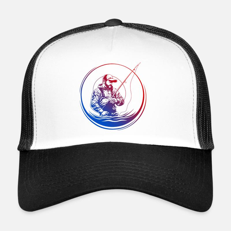 Silhouette de pêche colorée Casquette trucker 