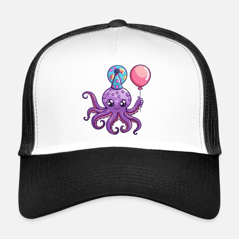 Octopus Birthday Baby Trucker Cap