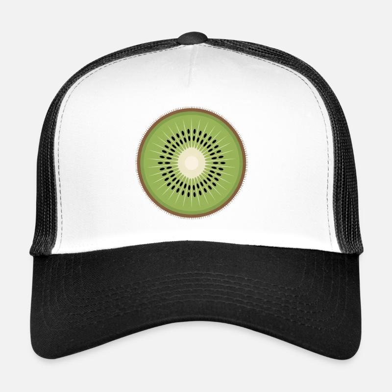 Kiwi Slice Pop Art Fruit Graphic Trucker Cap