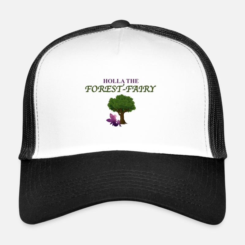 holla the forest fairy - Trucker Cap - Weiß/Schwarz