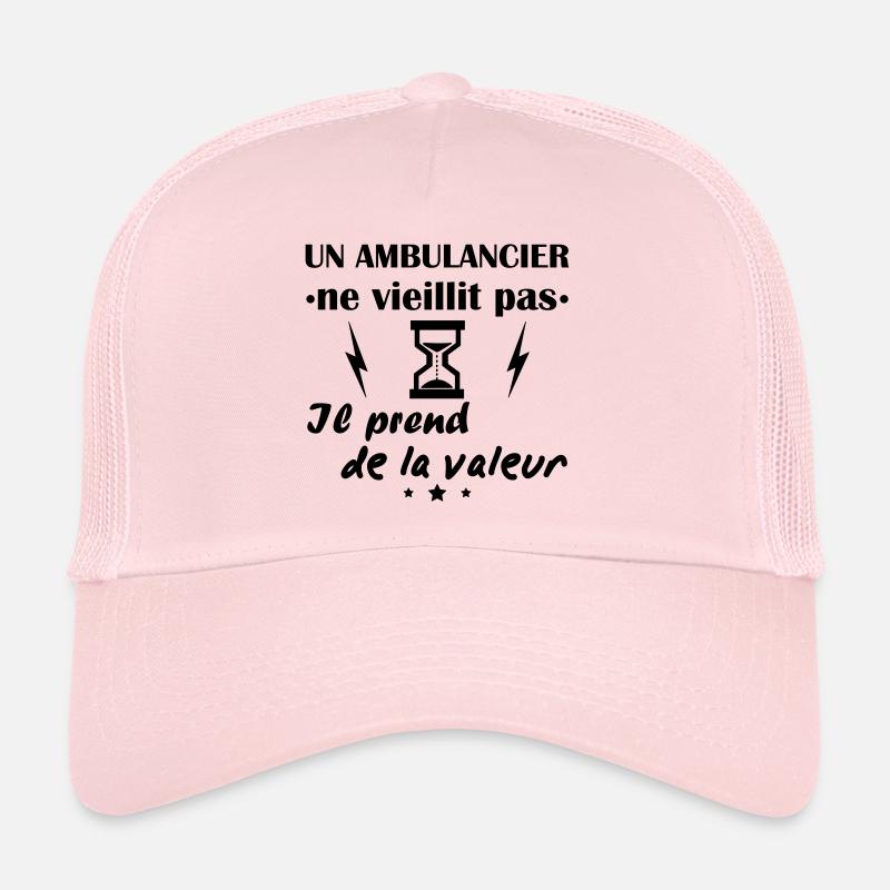 Ambulancier ne vieillit pas, cadeau anniversaire Casquette trucker 