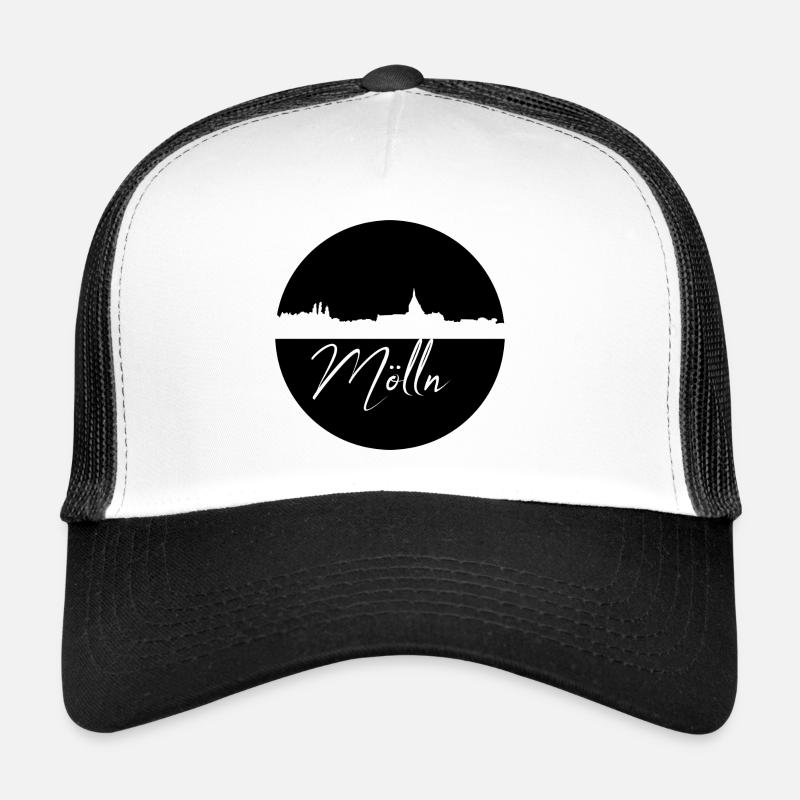 mölln,skyline,kreis,schwarzer kreis Trucker Cap
