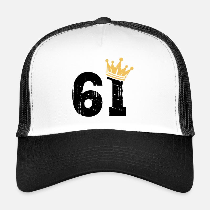 61 Crown 61st birthday 61 years old Trucker Cap