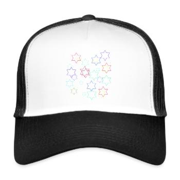 Stars, star, colorful stars - Trucker Cap - white/black - Front