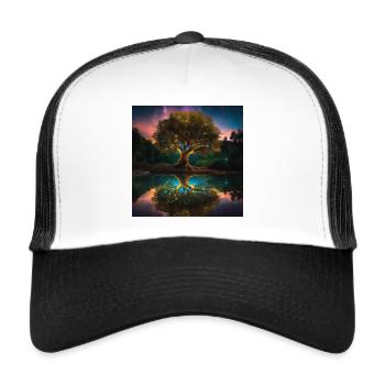 Tree of Life ,Tree of Life,Graffiti,Planets - Trucker Cap - white/black - Front