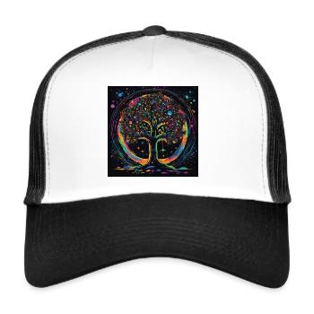 Tree of Life ,Tree of Life,Graffiti,Planets - Trucker Cap - white/black - Front