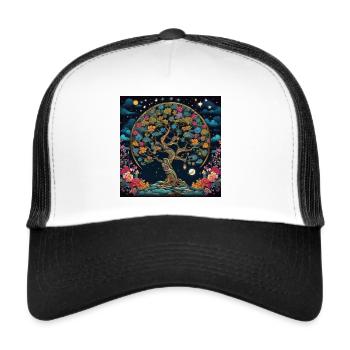 Tree of Life ,Tree of Life,Graffiti,Planets - Trucker Cap - white/black - Front