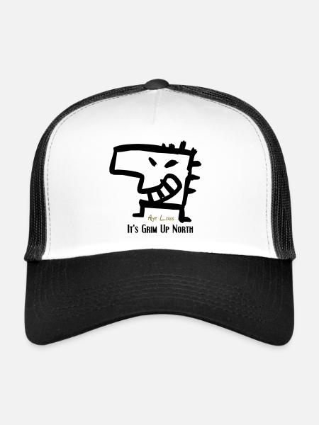 Grim up north - Trucker Cap - Weiß/Schwarz - Vorne