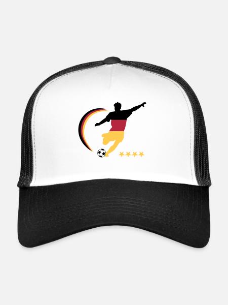 Soccer Player Germany, colors freely selectable - Trucker Cap - white/black - Front