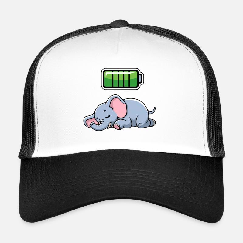 Elefant Sleeping Recharging Night Bedtime Trucker Cap
