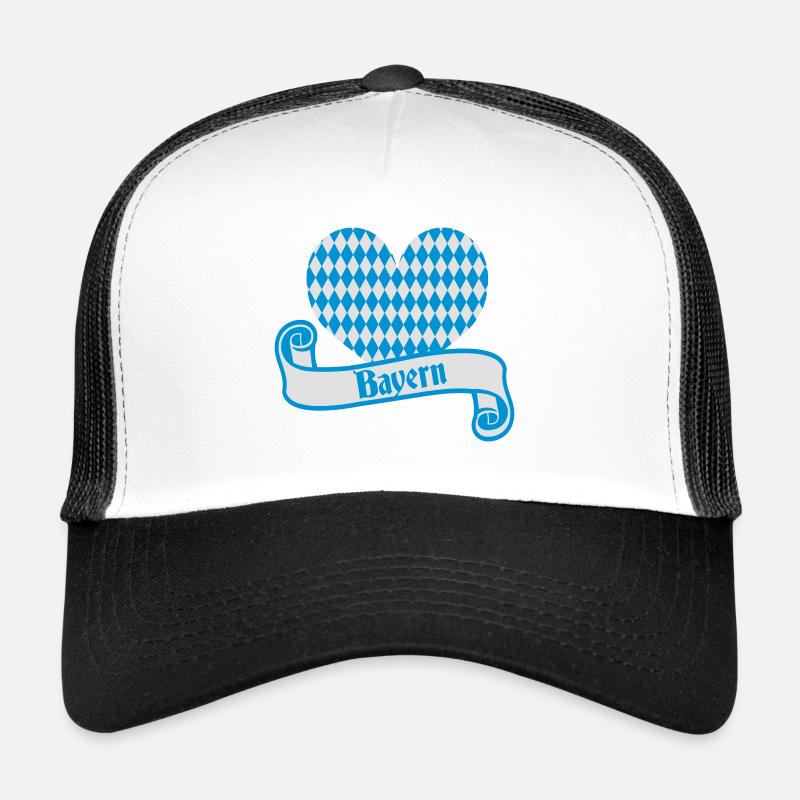 Bayern - Trucker Cap - Weiß/Schwarz