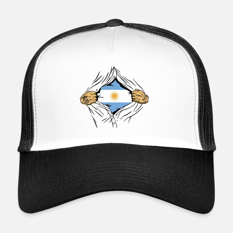 Argentine Drapeau Amérique du Sud Drapeau argentin Casquette trucker 