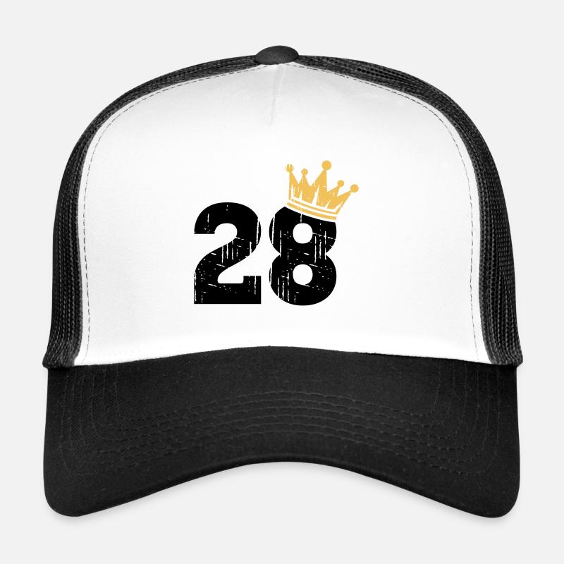 28 Crown 28th Birthday 28 Years Trucker Cap