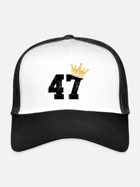 47 Crown 47th Birthday 47 Years - Trucker Cap - white/black - Front