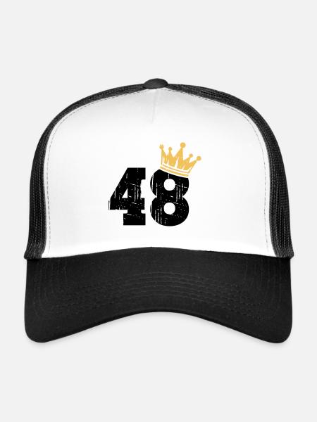 48 Crown 48th Birthday 48 Years - Trucker Cap - white/black - Front
