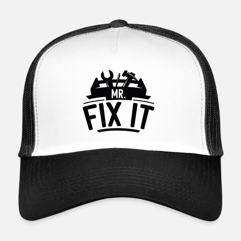 Mr Fix It - Trucker Cap - Weiß/Schwarz