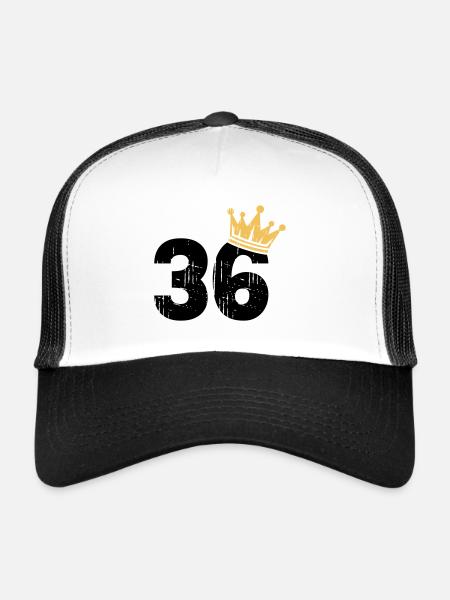 36 Crown 36th Birthday 36 Years - Trucker Cap - white/black - Front