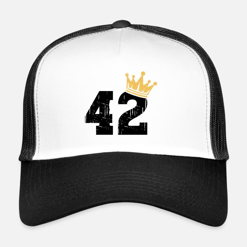 42 Crown 42nd Birthday 42 Years Trucker Cap