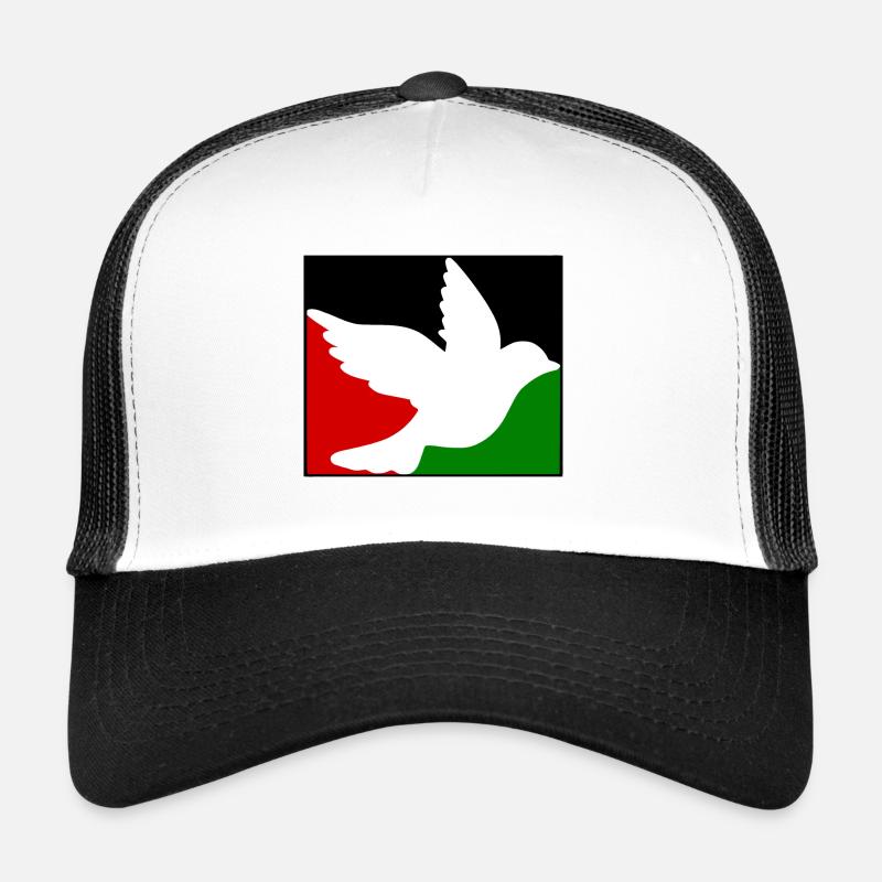 Free palestine Friedenstaube - Trucker Cap - Weiß/Schwarz