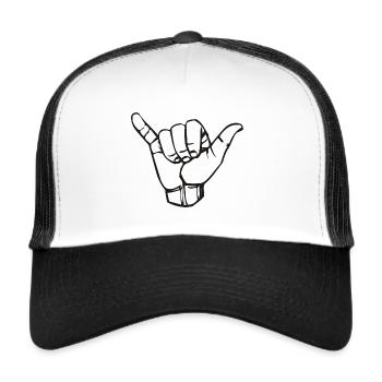 Shaka - Trucker Cap - white/black - Front