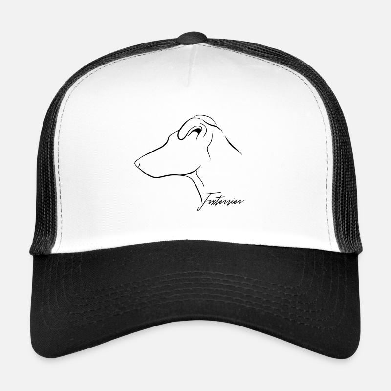 FOXTERRIER Kurzhaar Profil Wilsigns Hunde Hund - Trucker Cap - Weiß/Schwarz