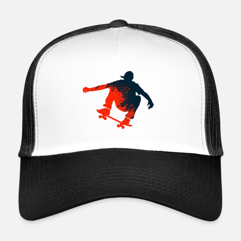 Skateboard - Trucker Cap - Weiß/Schwarz