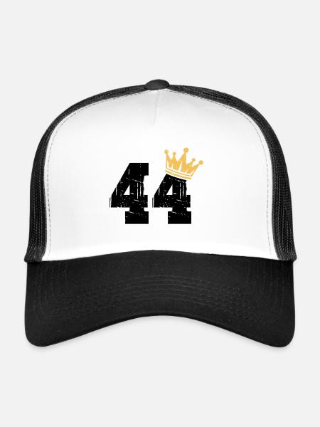 44 Crown 44th Birthday 44 years old - Trucker Cap - white/black - Front