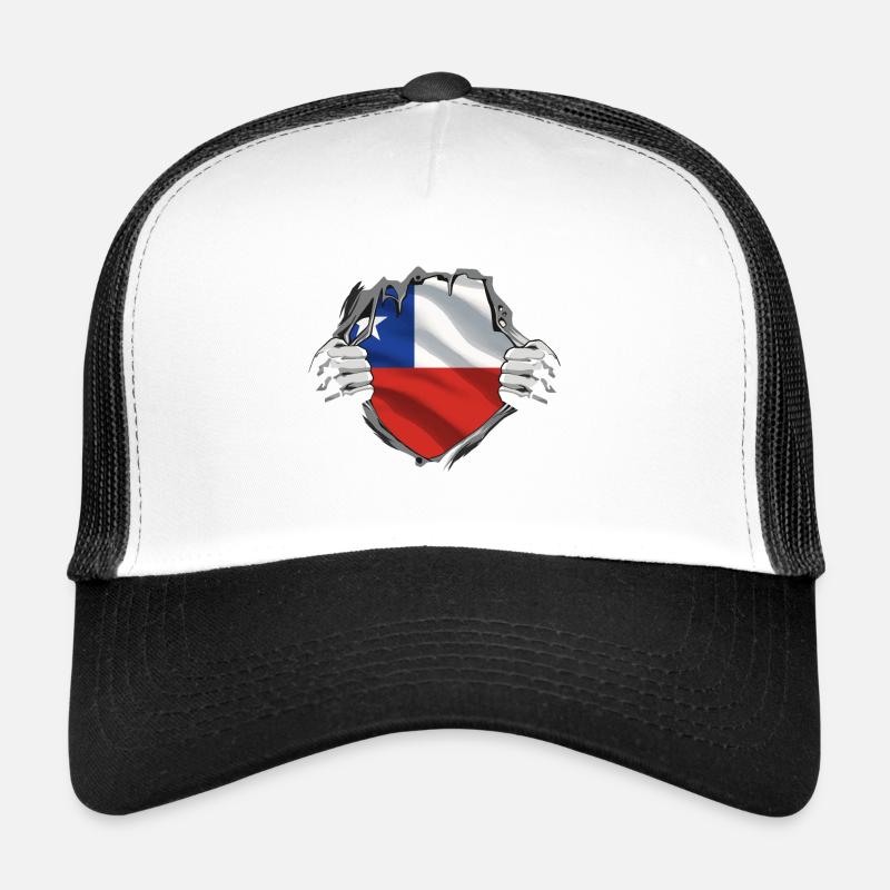 Chili Drapeau Amérique du Sud Drapeau Chili Vintage Casquette trucker 