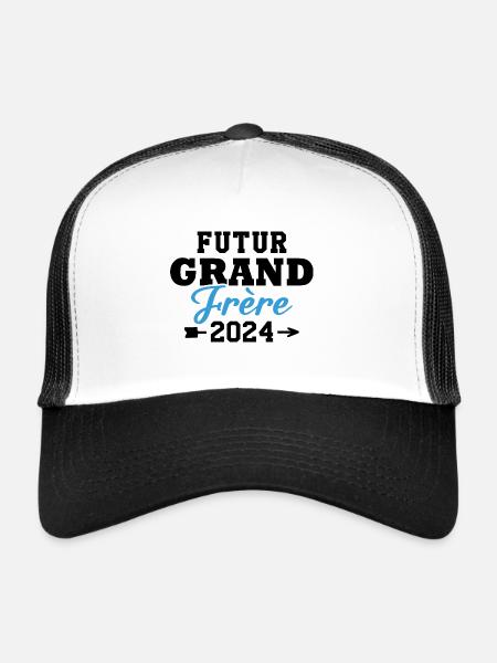 Futur Grand Frère 2024 - Casquette trucker - blanc/noir