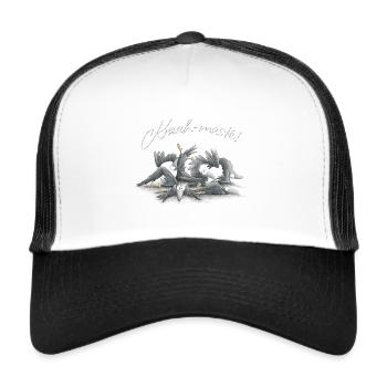 Kraah-masté! Yoga Vibes Crows Meditation Ravens - Trucker Cap - white/black - Front