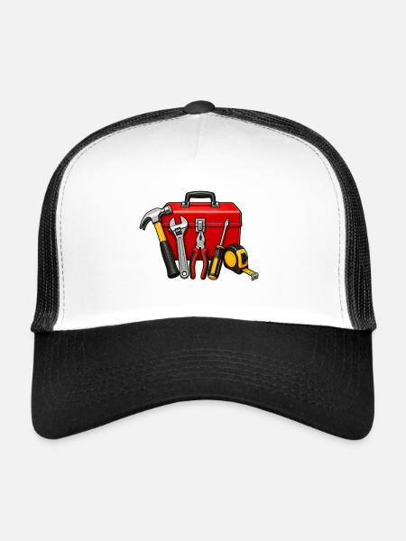 Ensemble d’outils DIY Heroes - Casquette trucker  - blanc/noir - Devant