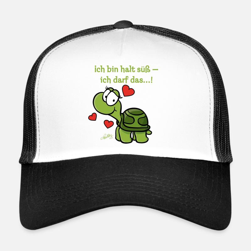 Thoddys Schildkröte - Trucker Cap - Weiß/Schwarz