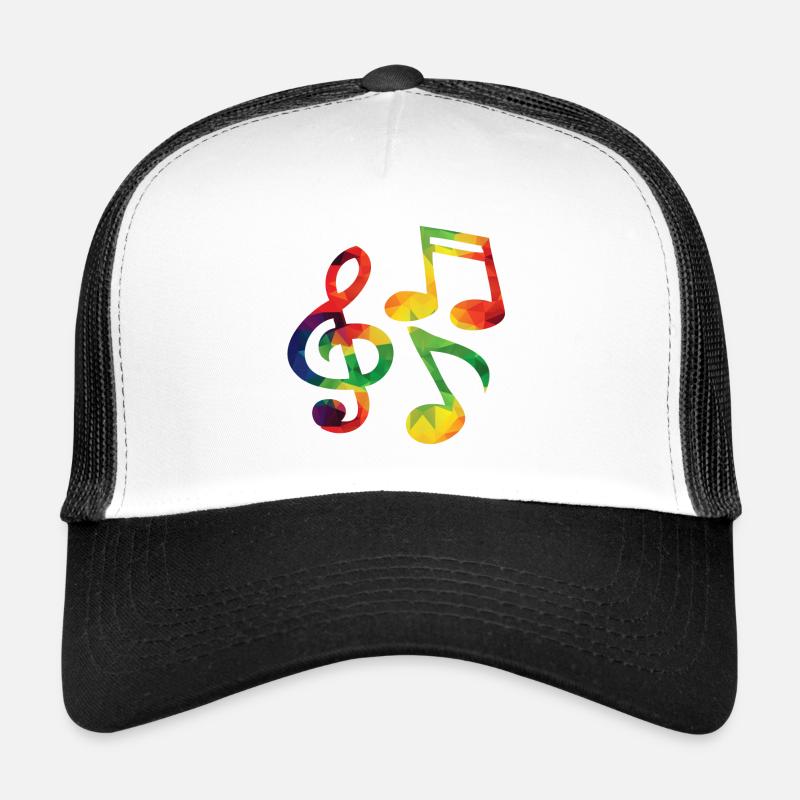 Colorful music notes - Trucker Cap - white/black