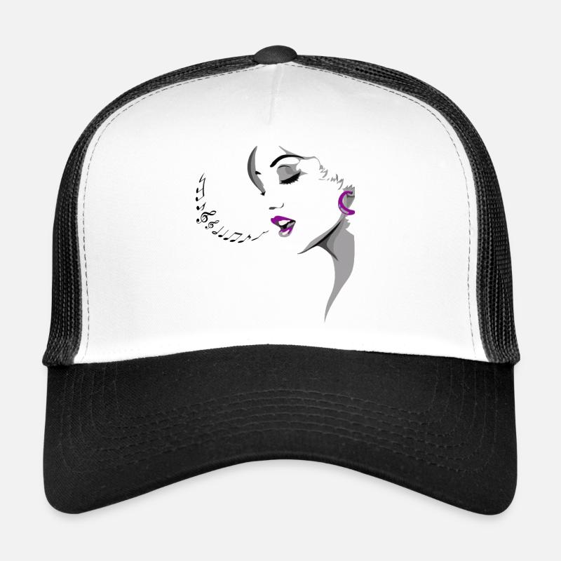 Elena, die Sängerin - Trucker Cap - Weiß/Schwarz