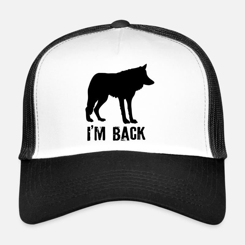 Wolf wolves Germany back nature conservation native - Trucker Cap - white/black