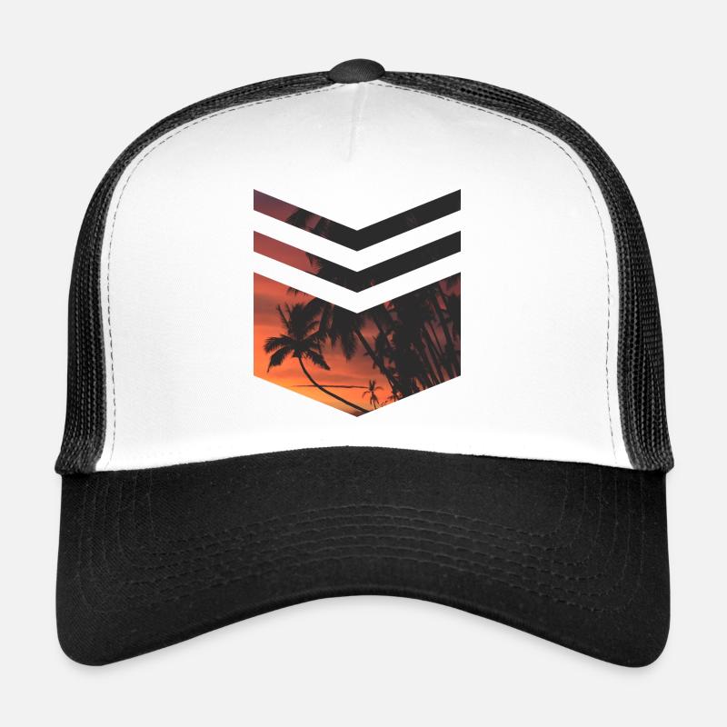 Palm Beach Triangle - Trucker Cap - Weiß/Schwarz