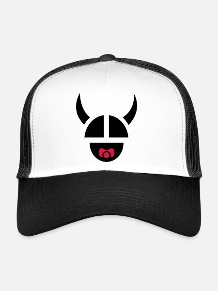 Viking enfant - Casquette trucker  - blanc/noir - Devant
