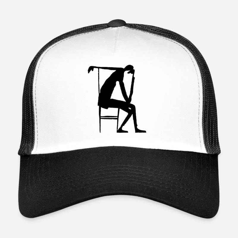 Franz Kafka - Der Denker - Trucker Cap - Weiß/Schwarz