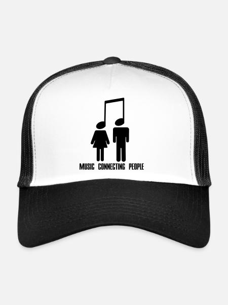 Music Connecting People - Trucker Cap - white/black - Front