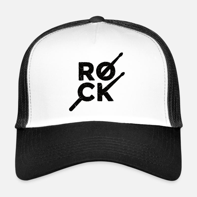 Rock Drums - Trucker Cap - white/black