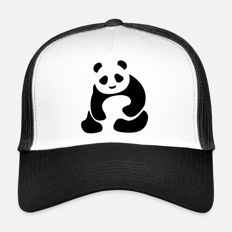 Panda Ours Panda Bébé - Casquette trucker  - blanc/noir