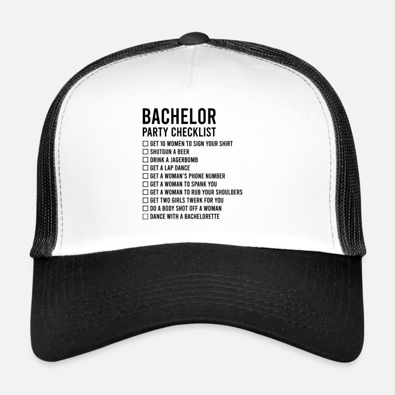 Junggesellenabschied - Trucker Cap - Weiß/Schwarz