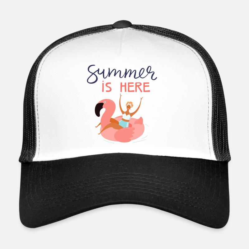 Der Sommer ist da - Trucker Cap - Weiß/Schwarz