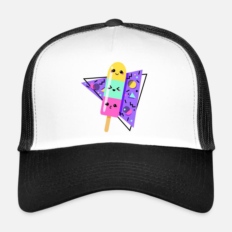 Kawaii Multicolored Ice Cream Retro 80s Style Trucker Cap