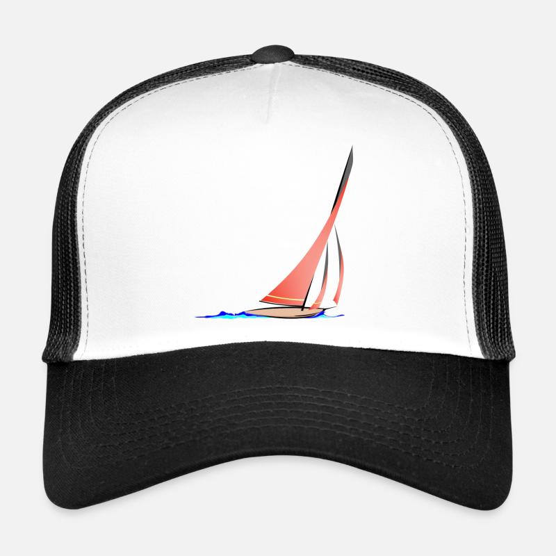 sailboat speed - Trucker Cap - white/black