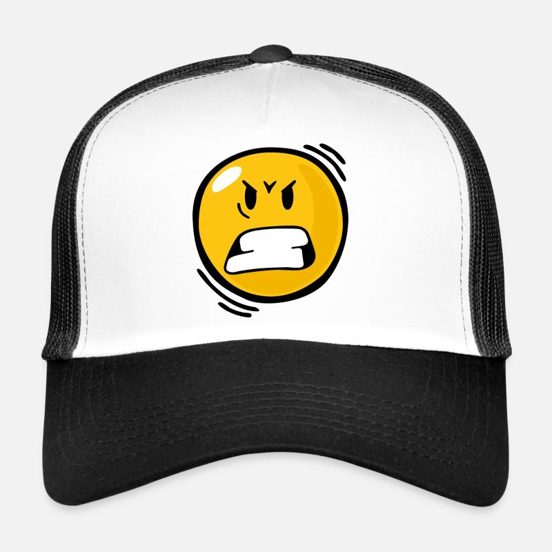 Smiley Anger Trucker Cap